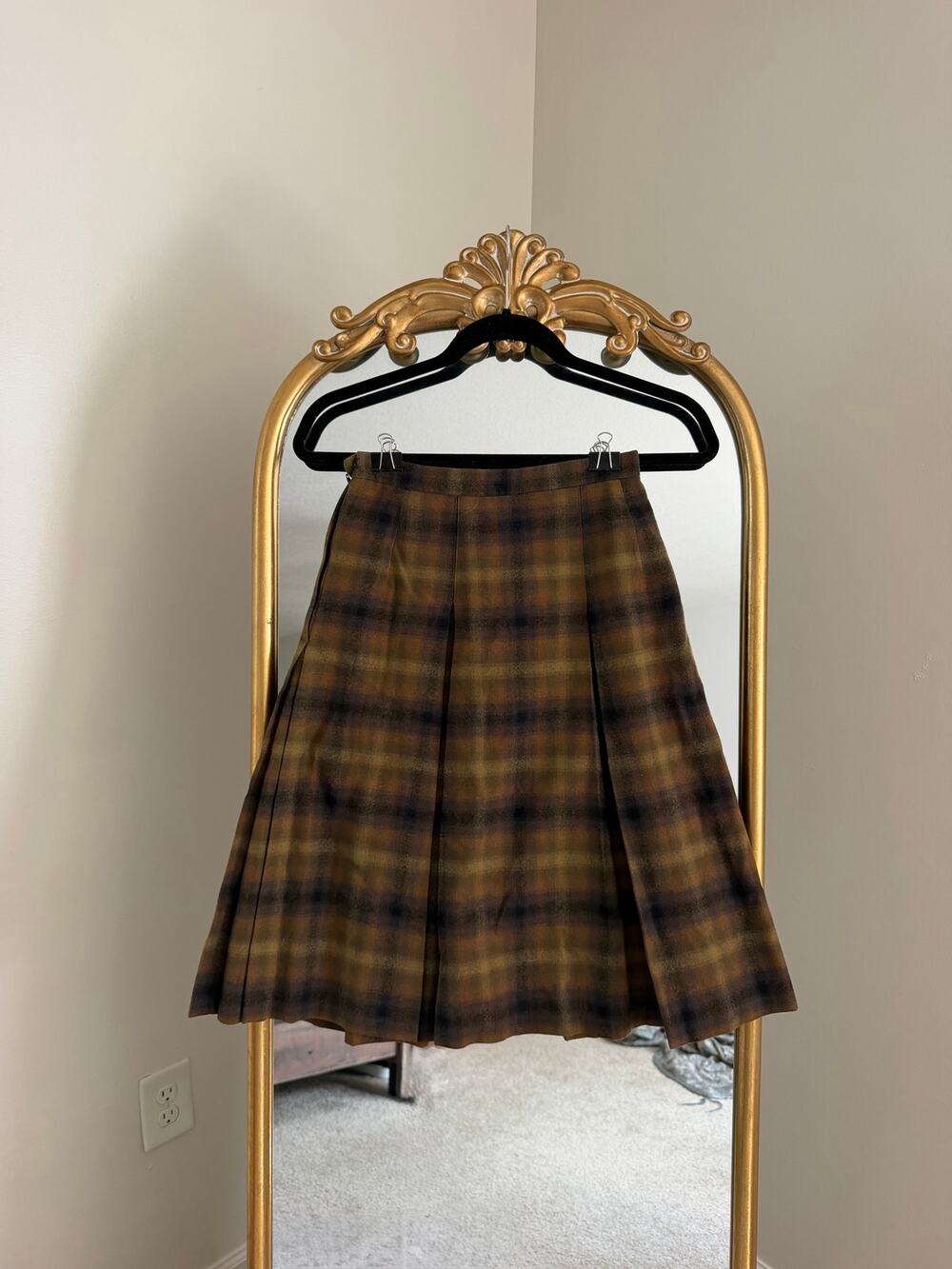 Vintage 70s Pendleton Woolen Mills Wool Plaid Skirt